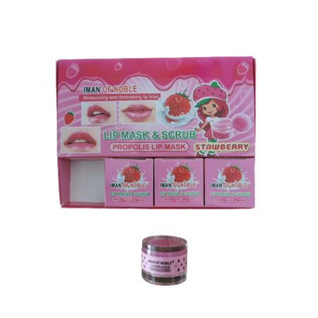 Maska & Scrub do UST z Truskawką na SUCHE I POPĘKANE USTA